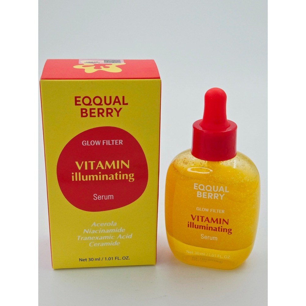 EQQUALBERRY Glow Filter Vitamin Illuminating Serum 30ml Acerola Niacinamide NIB